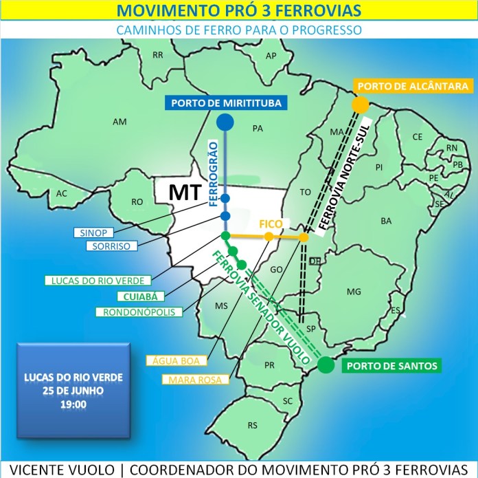 Projetos de Ferrovias no Mato Grosso